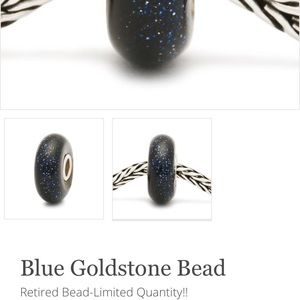 Blue Goldstone Trollbead